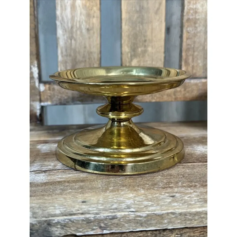 Vintage Partylite 2” Brass Pedestals Set Of 2